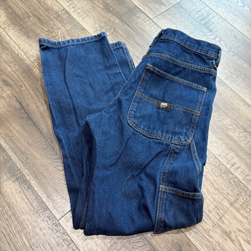 Vans Drill Chore Carpenter Jeans Mens 31 Blue Relaxed Fit Workwear Utility